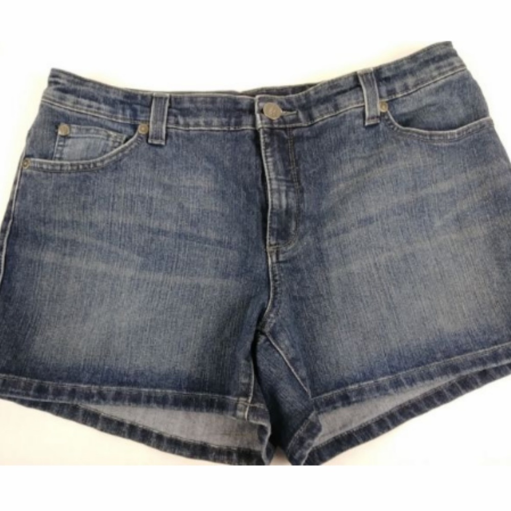 NINE WEST Santa Monica Denim Shorts Sz 12 / 31